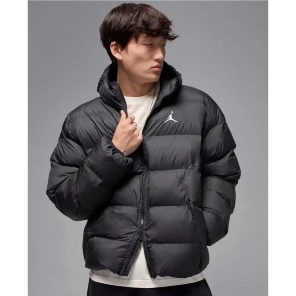 Nike Jordan Brooklyn Men's Black Therma-FIT Puffer‎ Synthetic Filled Jacket 2XL
